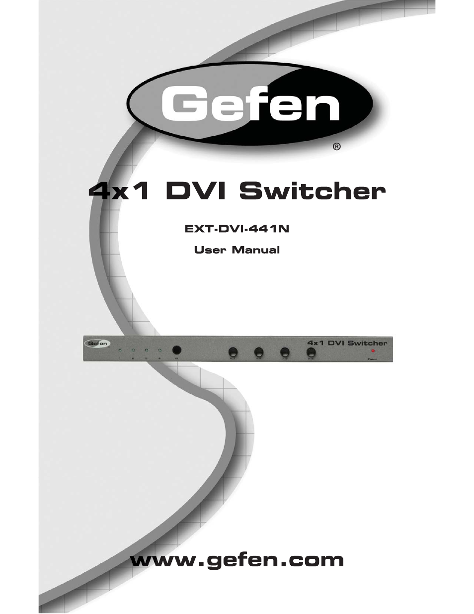 Gefen 4x1 DVI Switcher User Manual | 24 pages