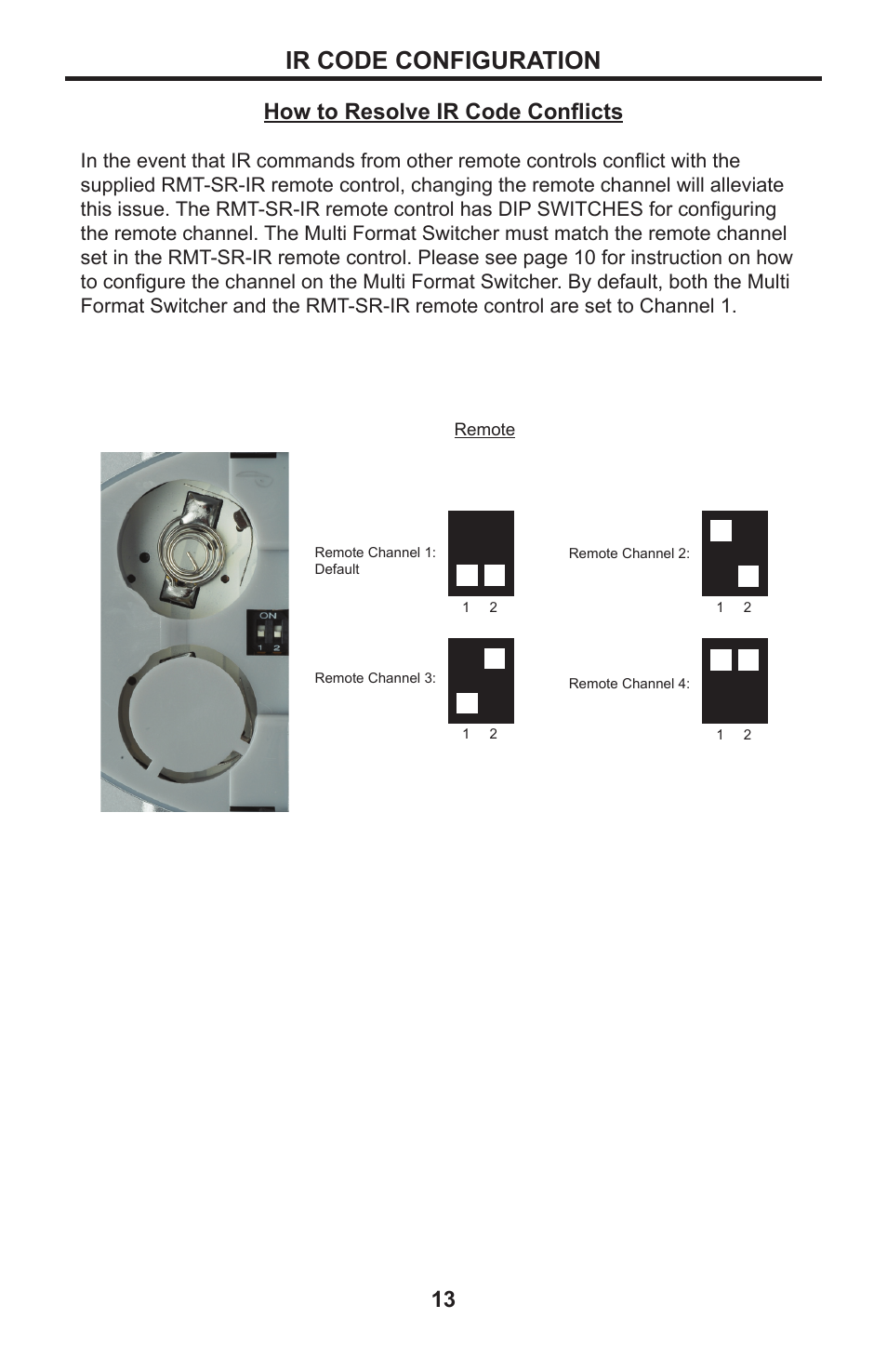Ir code configuration, How to resolve ir code conflicts | Gefen GTV-MFS User Manual | Page 17 / 24