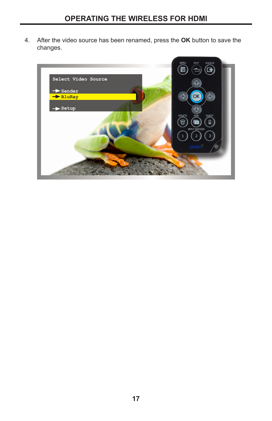 Operating the wireless for hdmi | Gefen GTV-WHD-1080P-LR-BLK User Manual | Page 21 / 37