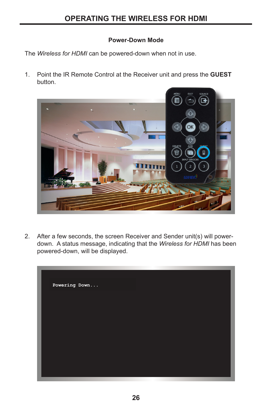 Operating the wireless for hdmi | Gefen GTV-WHD-1080P-LR-BLK User Manual | Page 30 / 37
