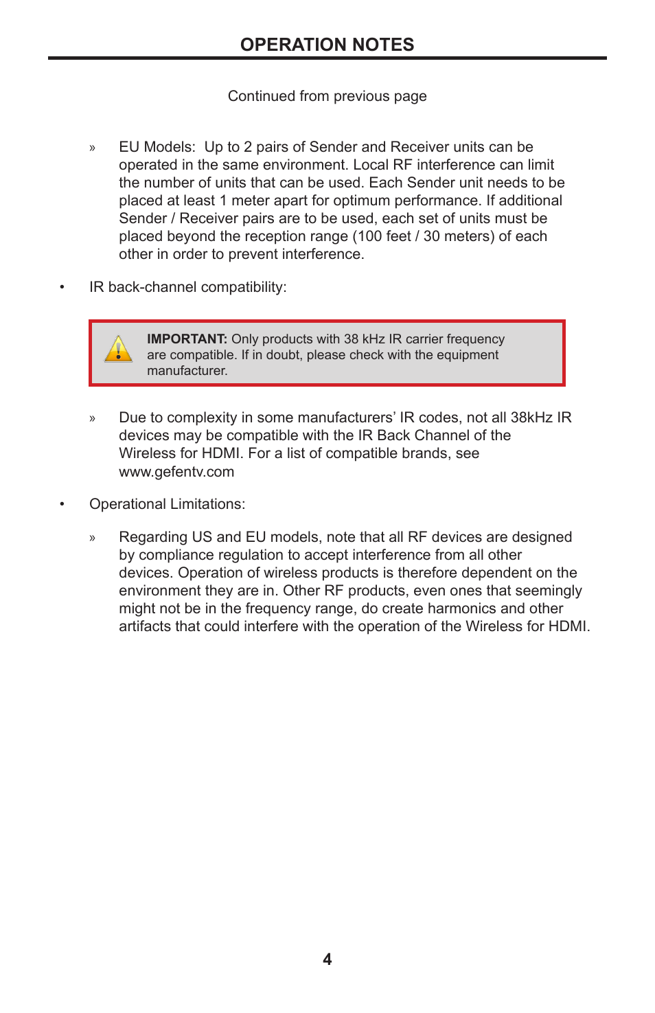 Gefen GTV-WHD-1080P-LR-BLK User Manual | Page 8 / 37