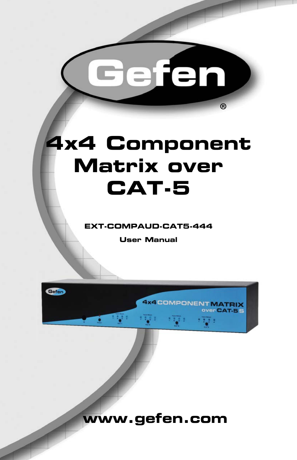 Gefen EXT-COMPAUD-CAT5-444 User Manual | 27 pages