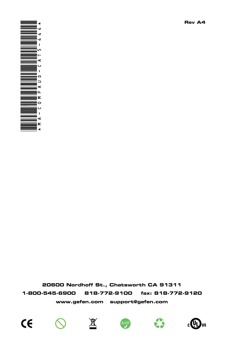 Gefen EXT-COMPAUD-CAT5-444 User Manual | Page 27 / 27