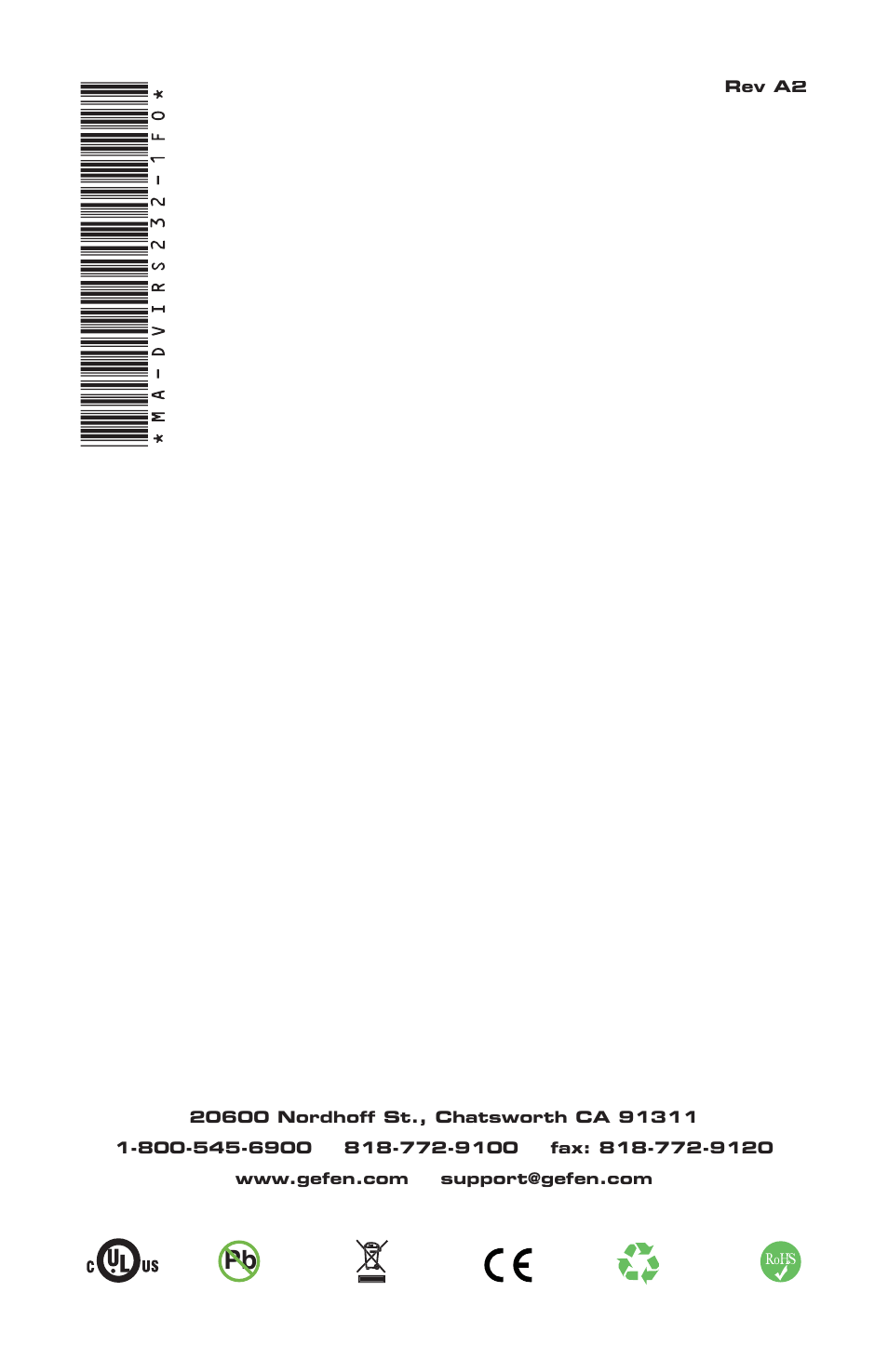 Gefen EXT-DVIRS232-1FO User Manual | Page 19 / 19