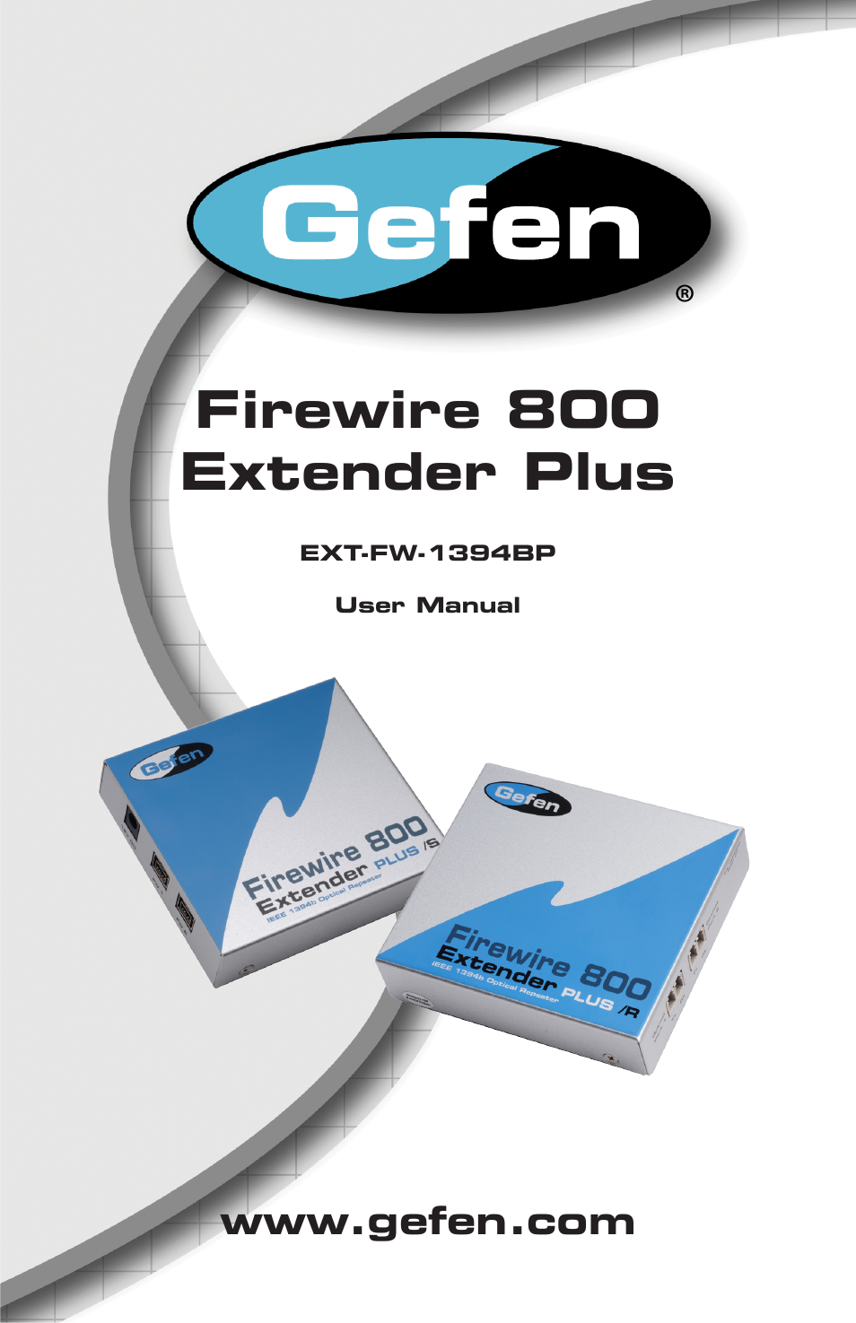 Gefen Firewire 800 Extender Plus EXT-FW-1394BP User Manual | 16 pages