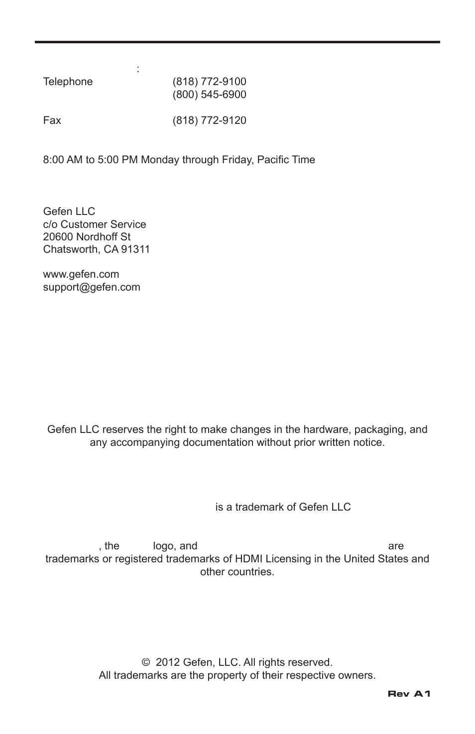 Asking for assistance | Gefen EXT-HD-CP-FM10 User Manual | Page 3 / 16