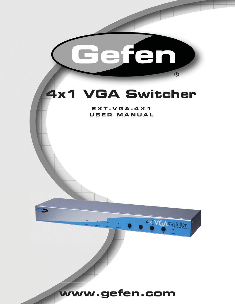 Gefen Gefen User Manual | 8 pages