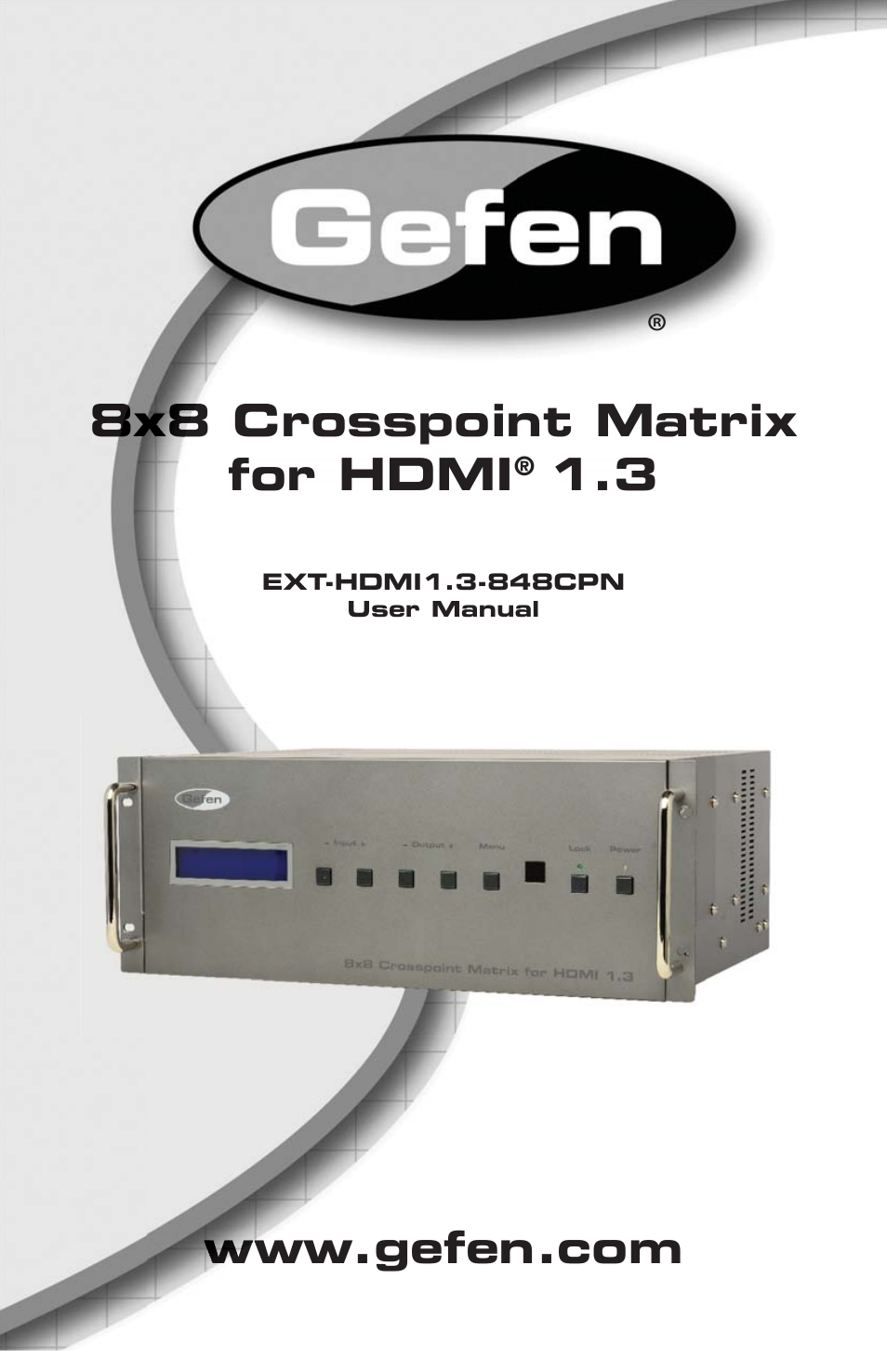 Gefen EXT-HDMI1.3-848CPN User Manual | 31 pages