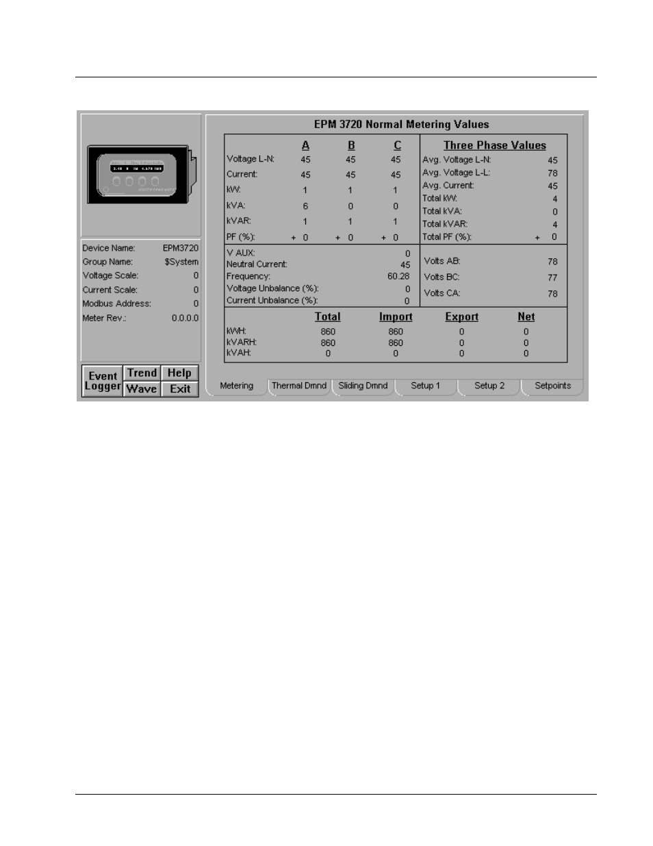 Epm 3720 meter | GE DEH-210 User Manual | Page 131 / 220