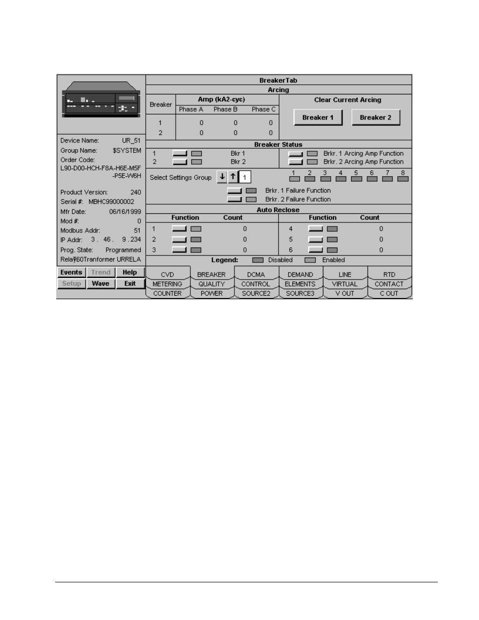 Breaker tab | GE DEH-210 User Manual | Page 169 / 220