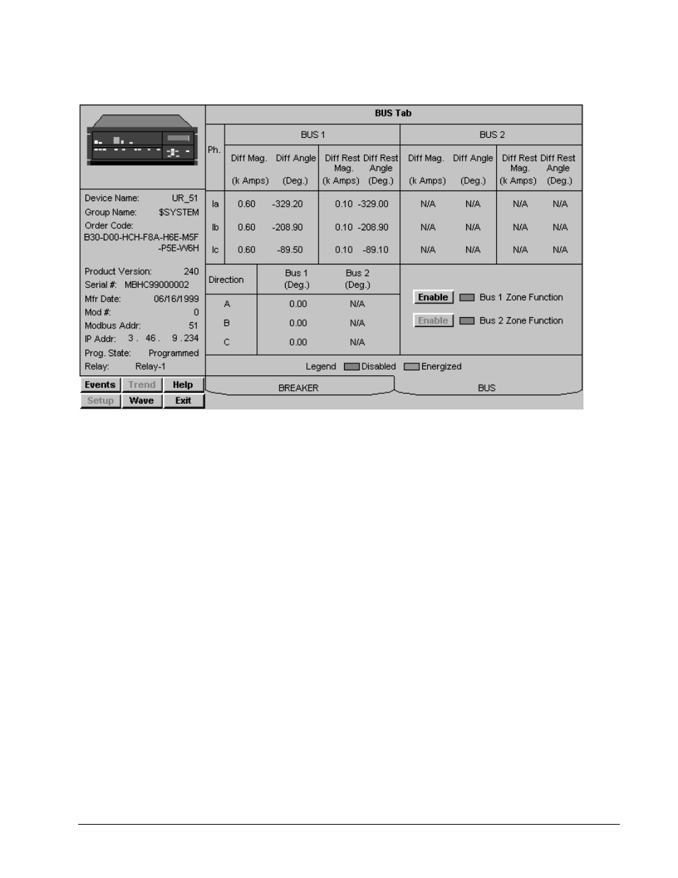 Bus tab | GE DEH-210 User Manual | Page 172 / 220