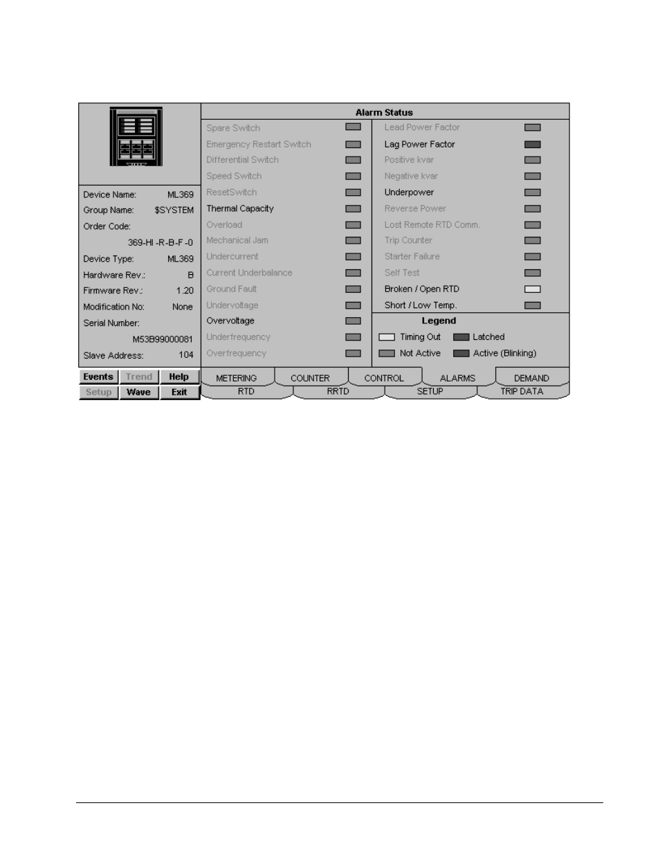 Alarms tab | GE DEH-210 User Manual | Page 177 / 220