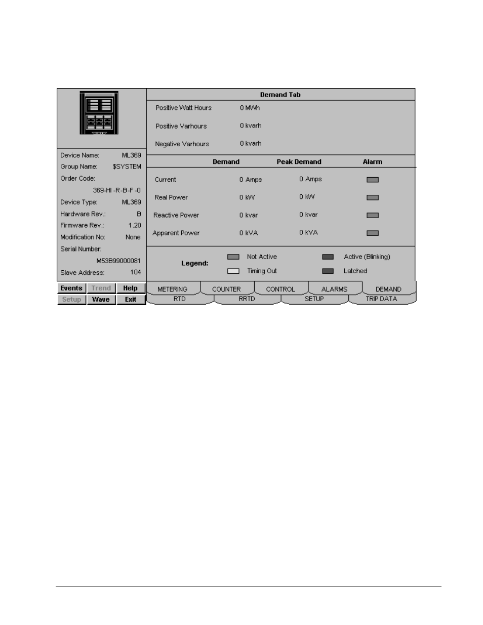 Demand tab | GE DEH-210 User Manual | Page 180 / 220