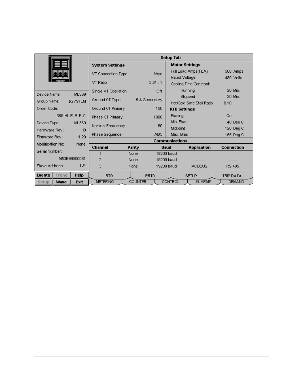 Setup tab | GE DEH-210 User Manual | Page 184 / 220