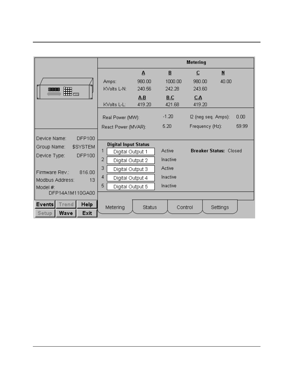 Dfp100 relay | GE DEH-210 User Manual | Page 192 / 220