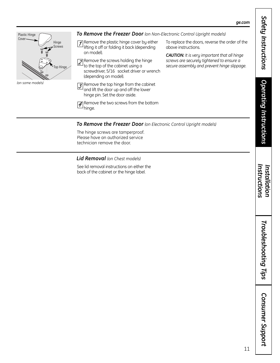 GE FUM21  EU User Manual | Page 11 / 60