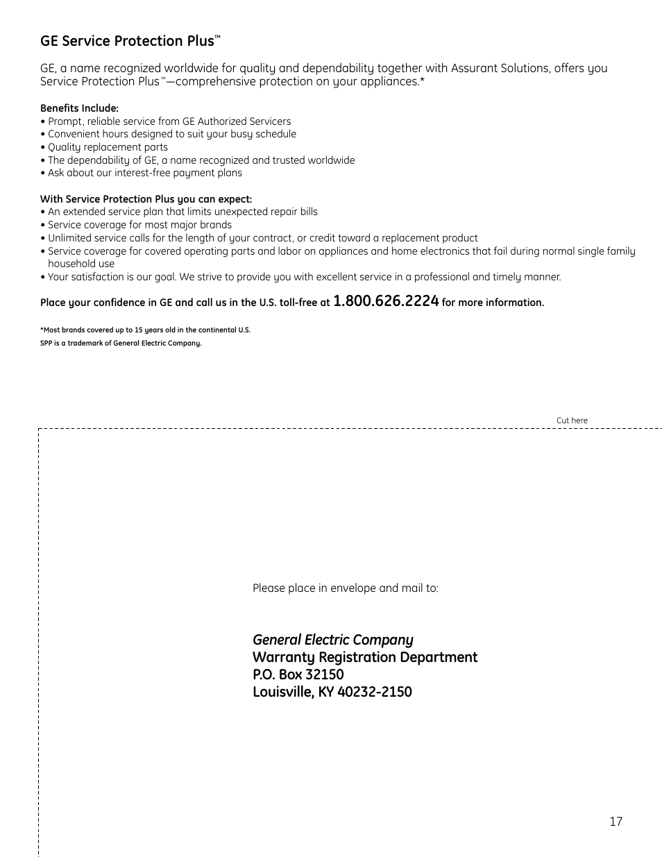 Production registration for customers in the u.s | GE FUM21  EU User Manual | Page 17 / 60