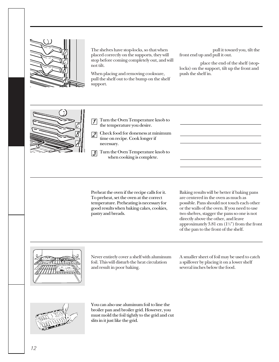 Using the oven | GE 49-8830-1A User Manual | Page 12 / 35