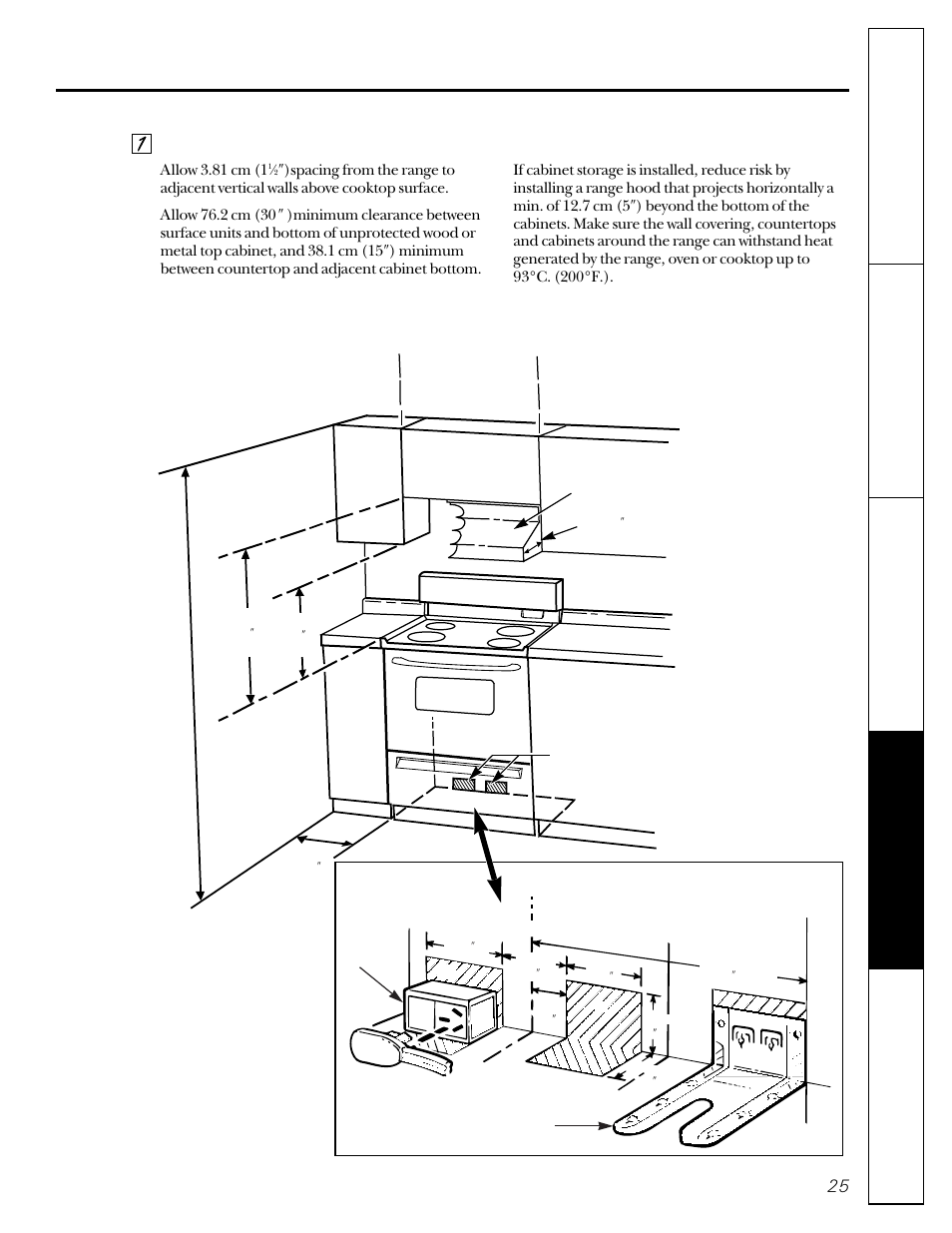 Prepare the opening, Electrical connection, Prepare the opening electrical connection , 26 | Preparing the opening, Read these instructions completely and carefully | GE 49-8830-1A User Manual | Page 25 / 35