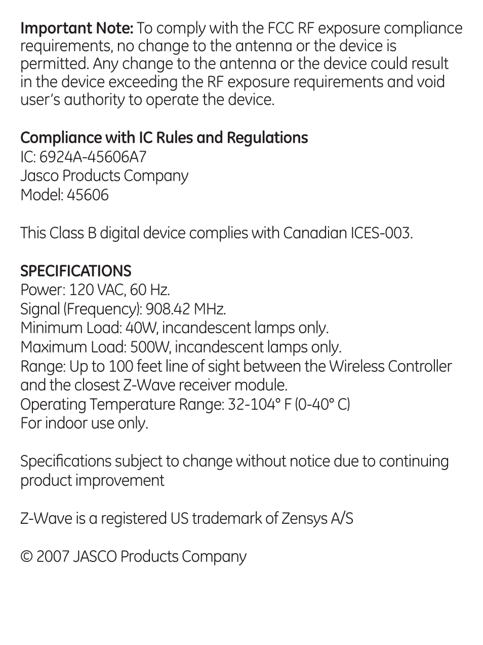 GE 45606 User Manual | Page 19 / 20