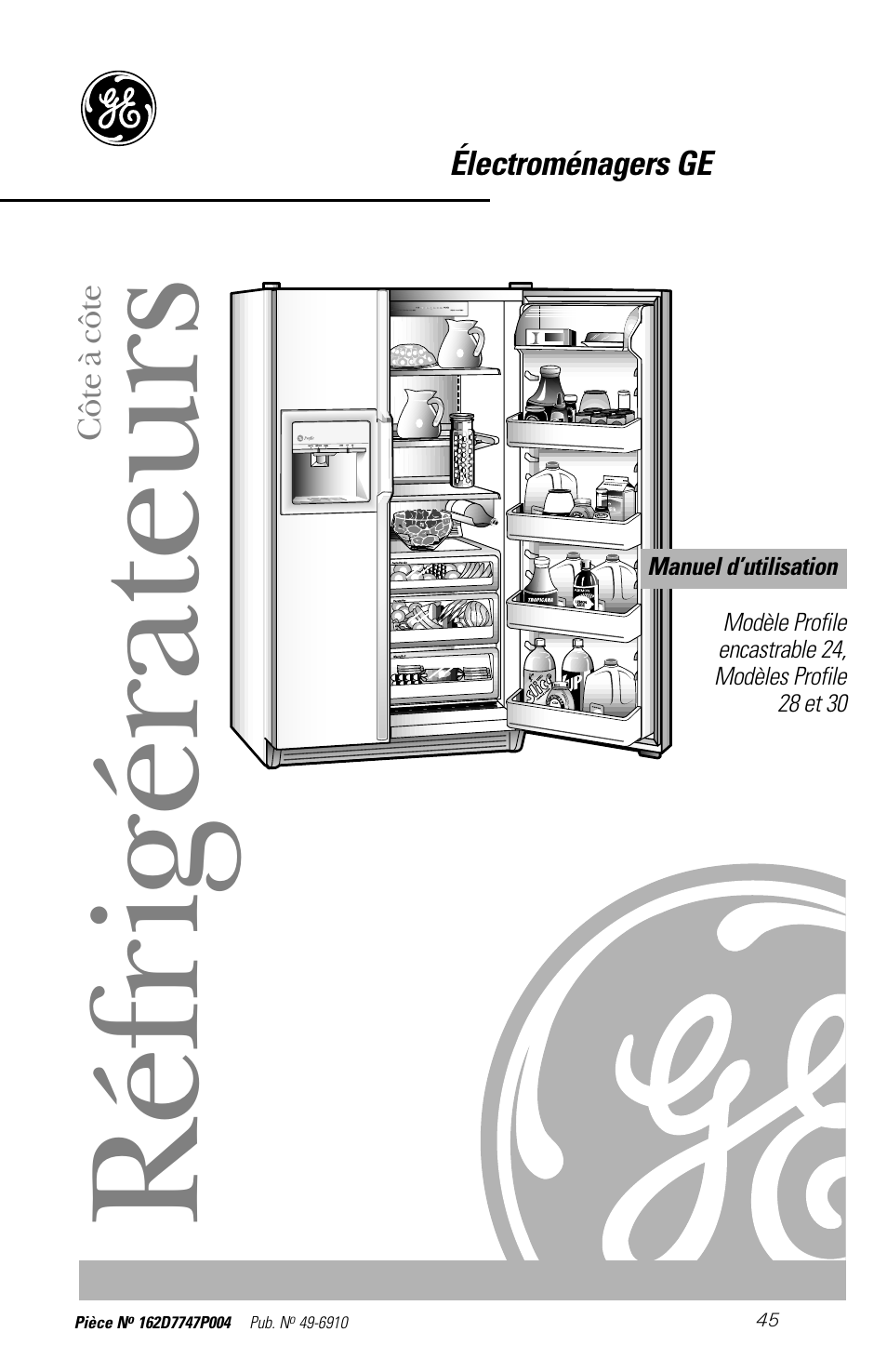Réfr igérateurs | GE 28 User Manual | Page 45 / 136