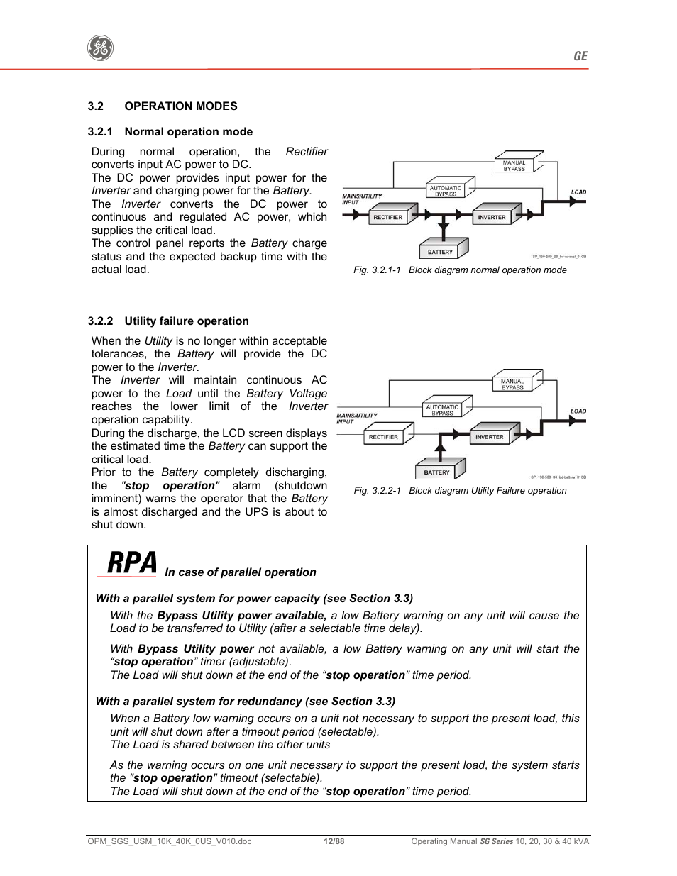 GE SG SERIES 20 User Manual | Page 12 / 88