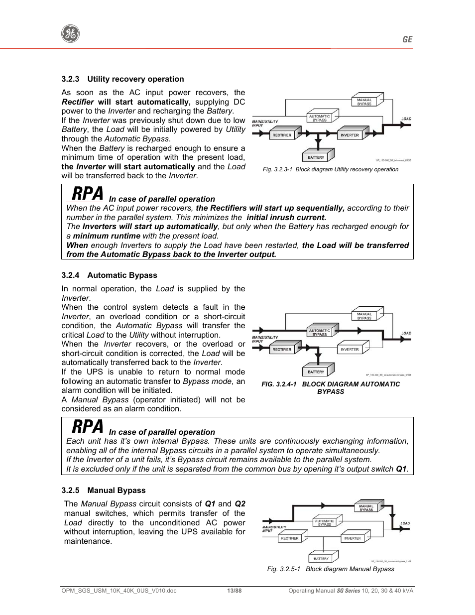 GE SG SERIES 20 User Manual | Page 13 / 88