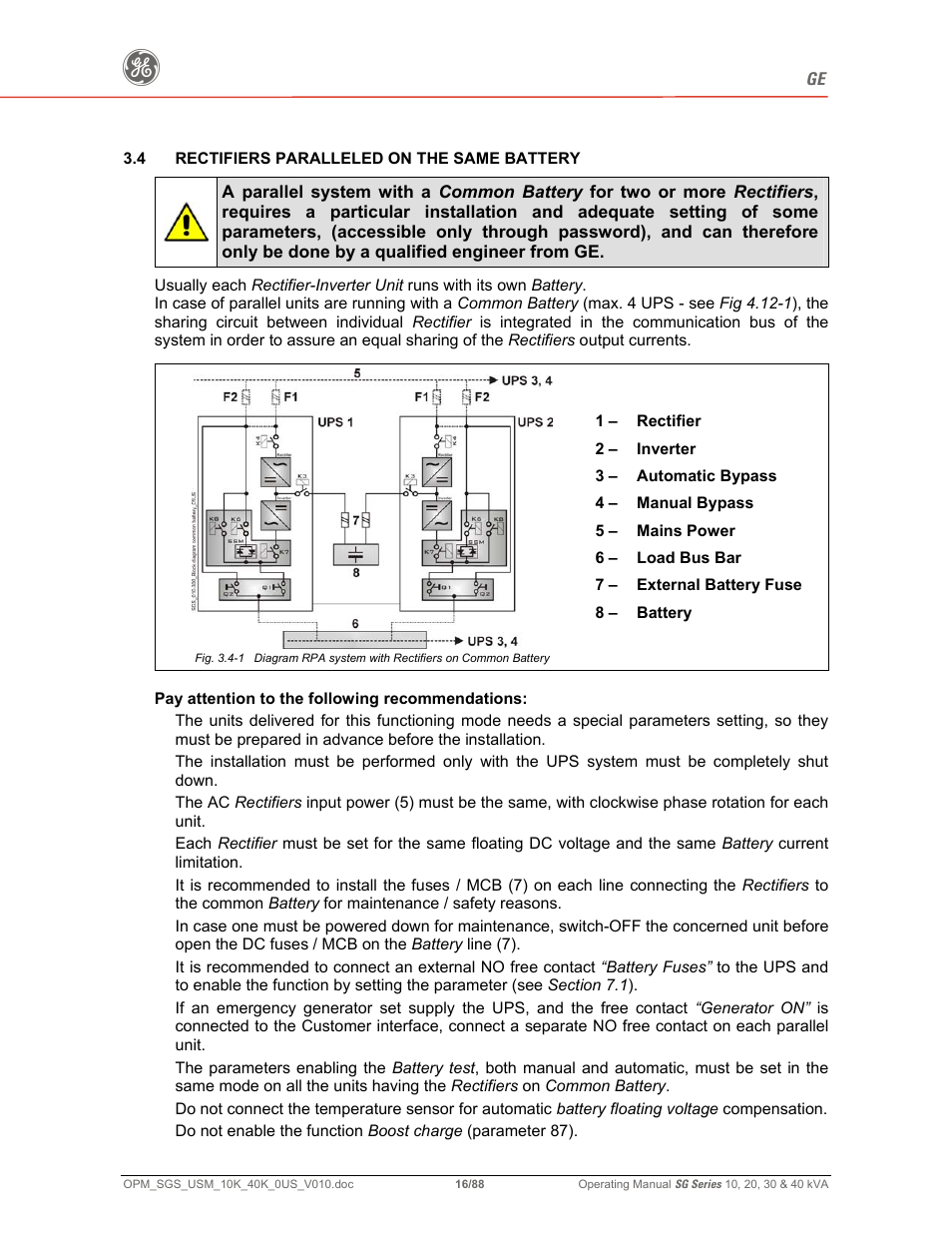 GE SG SERIES 20 User Manual | Page 16 / 88