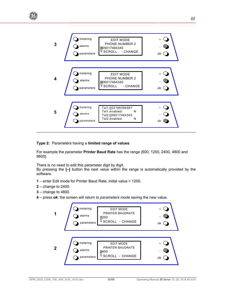 GE SG SERIES 20 User Manual | Page 30 / 88