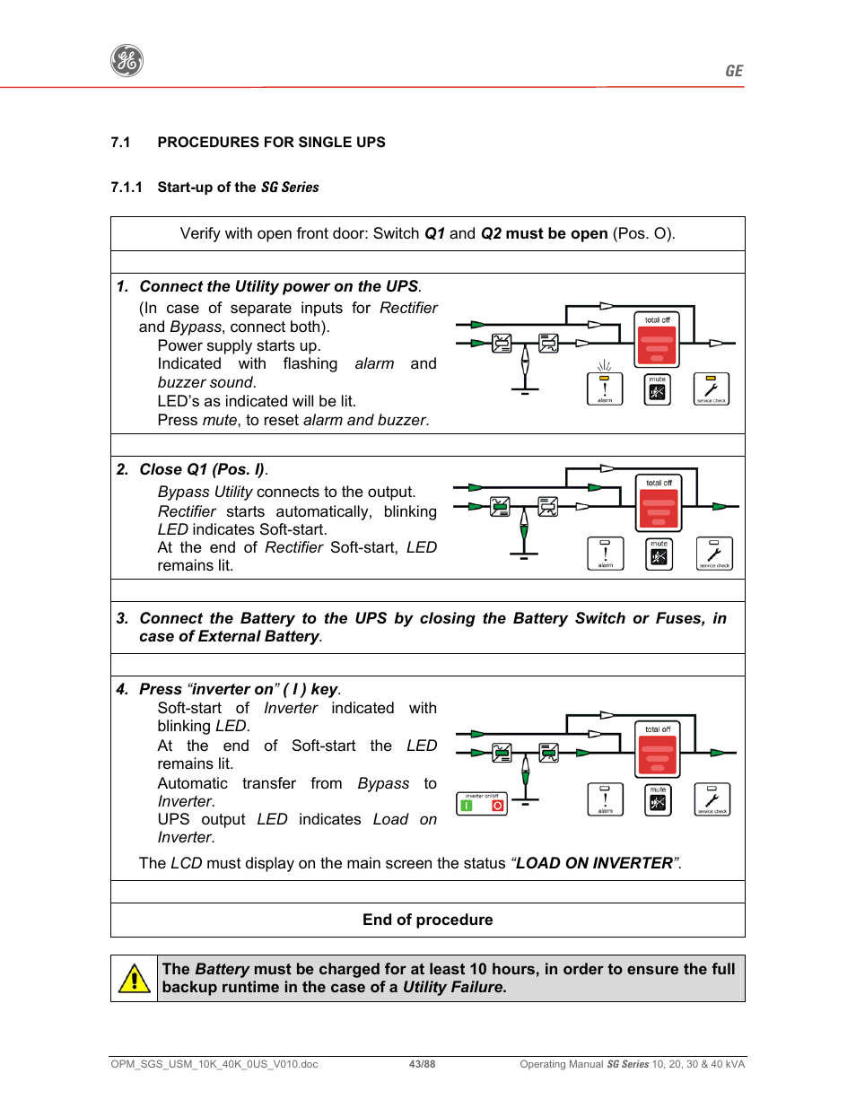 GE SG SERIES 20 User Manual | Page 43 / 88