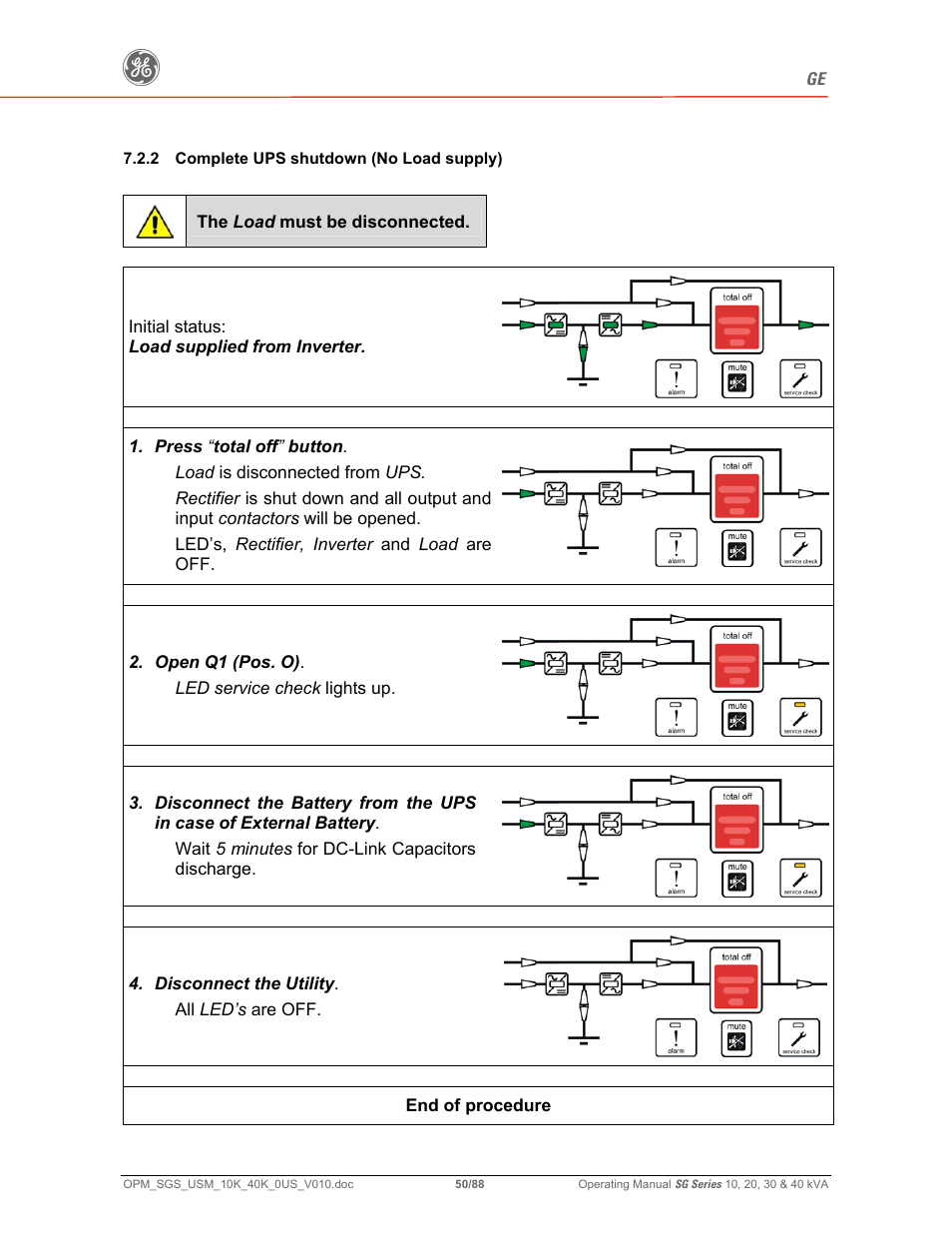 GE SG SERIES 20 User Manual | Page 50 / 88