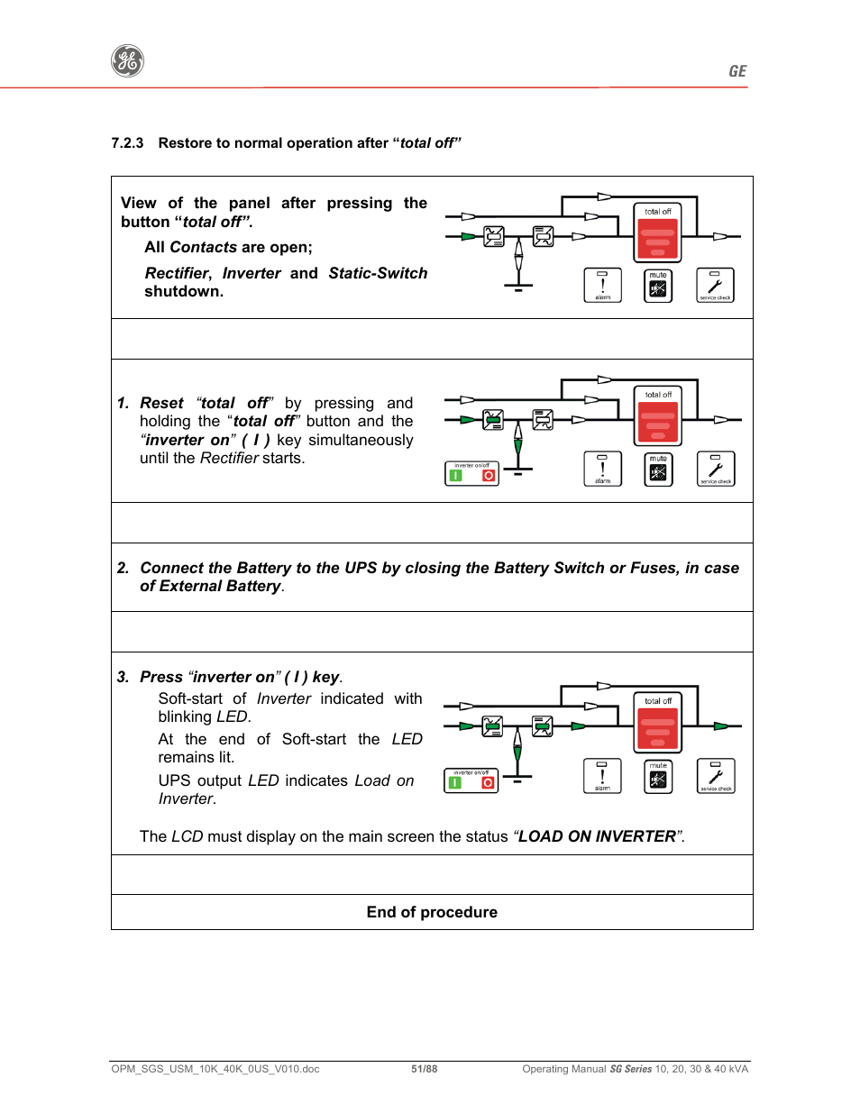 GE SG SERIES 20 User Manual | Page 51 / 88