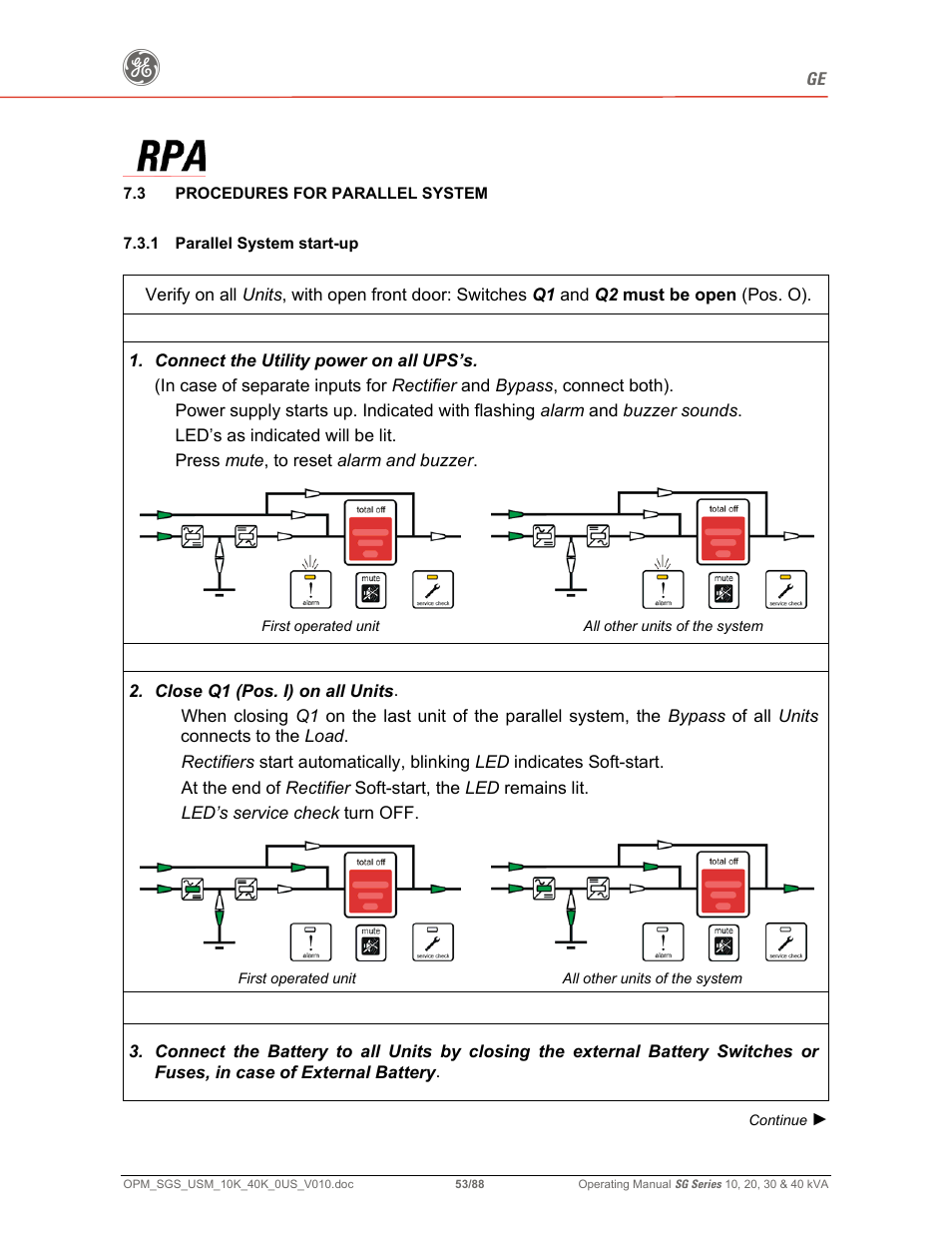 GE SG SERIES 20 User Manual | Page 53 / 88