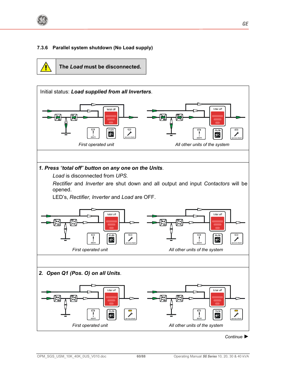 GE SG SERIES 20 User Manual | Page 60 / 88