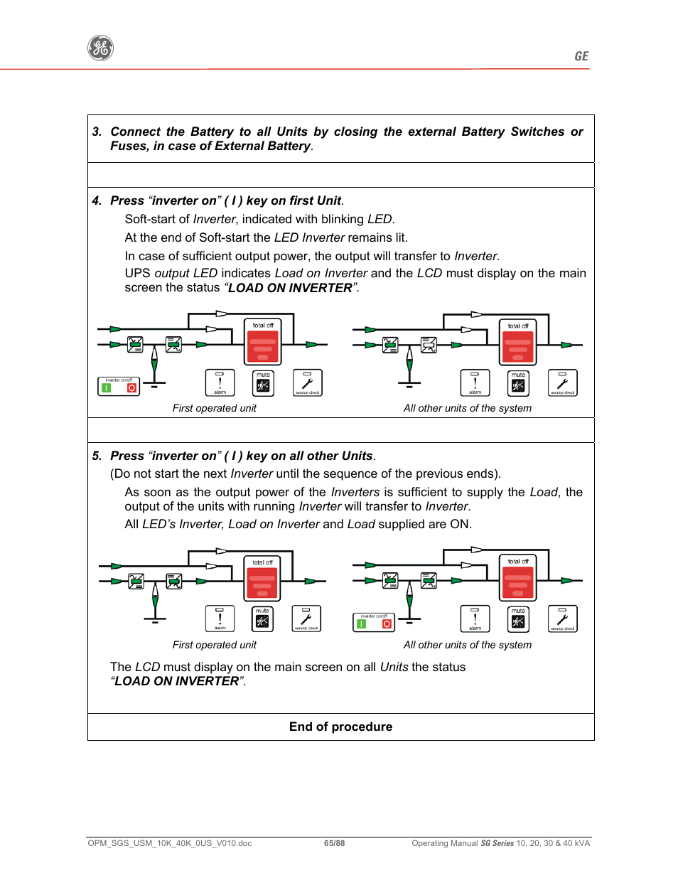 GE SG SERIES 20 User Manual | Page 65 / 88