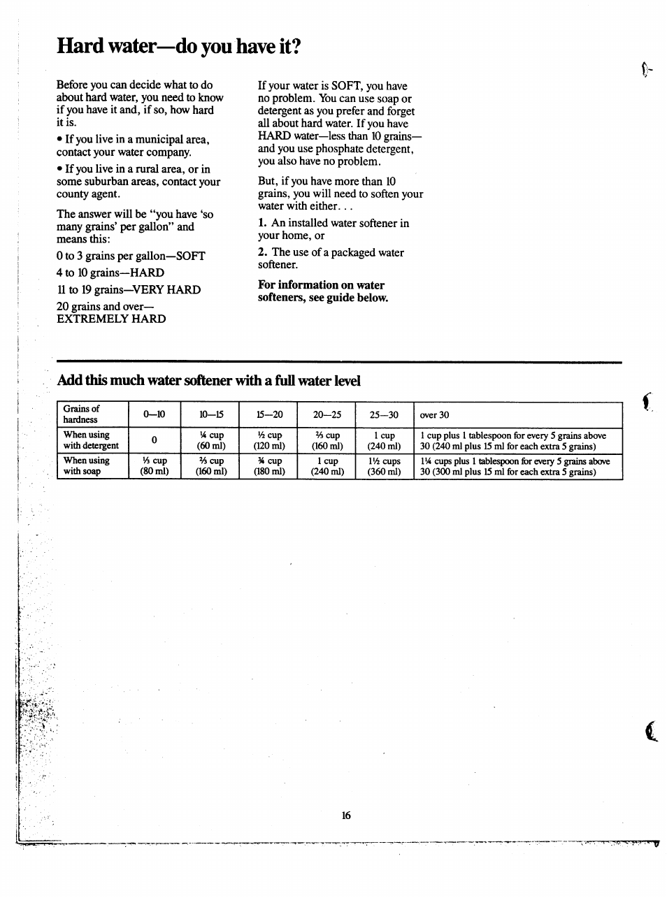 Hard water—do you have it, C, * jjv | GE VVVVA8876M User Manual | Page 16 / 28