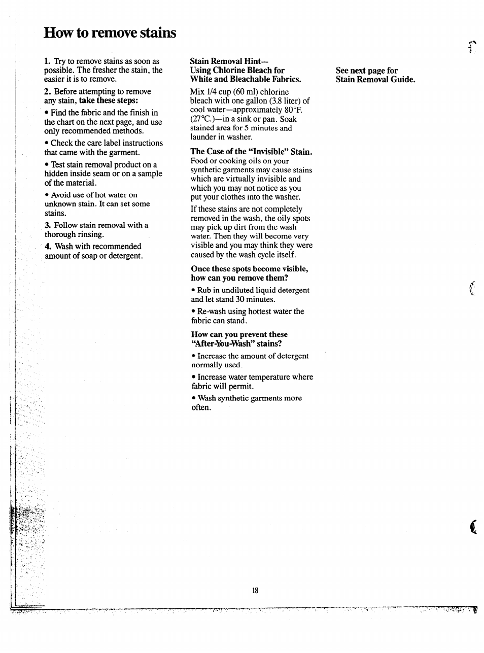 How to remove staiiis | GE VVVVA8876M User Manual | Page 18 / 28