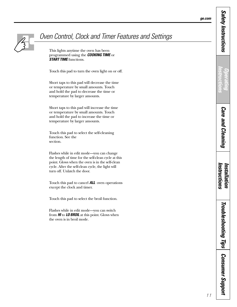 GE Electric Coil & Radiant JBP22 User Manual | Page 11 / 52