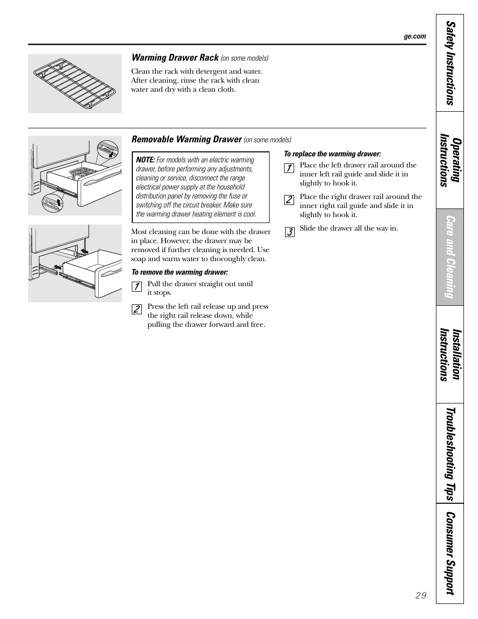 GE Electric Coil & Radiant JBP22 User Manual | Page 29 / 52