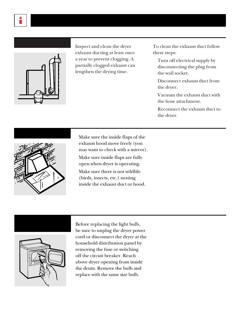 Helpful information | GE DCXR453 User Manual | Page 13 / 23