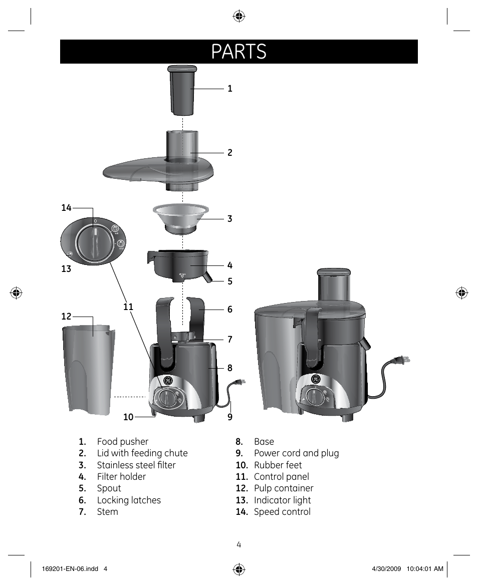 Parts | GE 681131692014 User Manual | Page 4 / 13