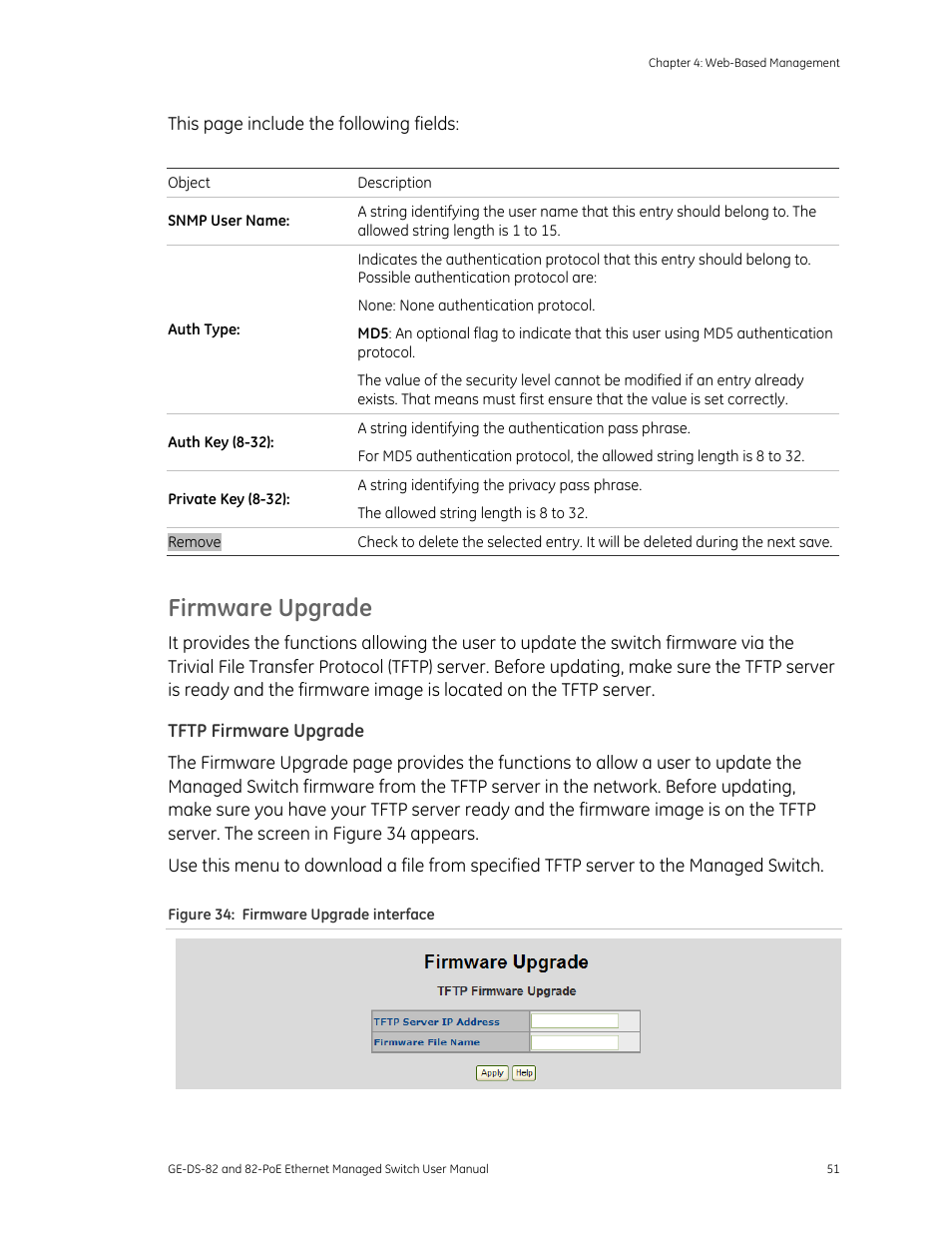 Firmware upgrade | GE DS-82 User Manual | Page 55 / 226