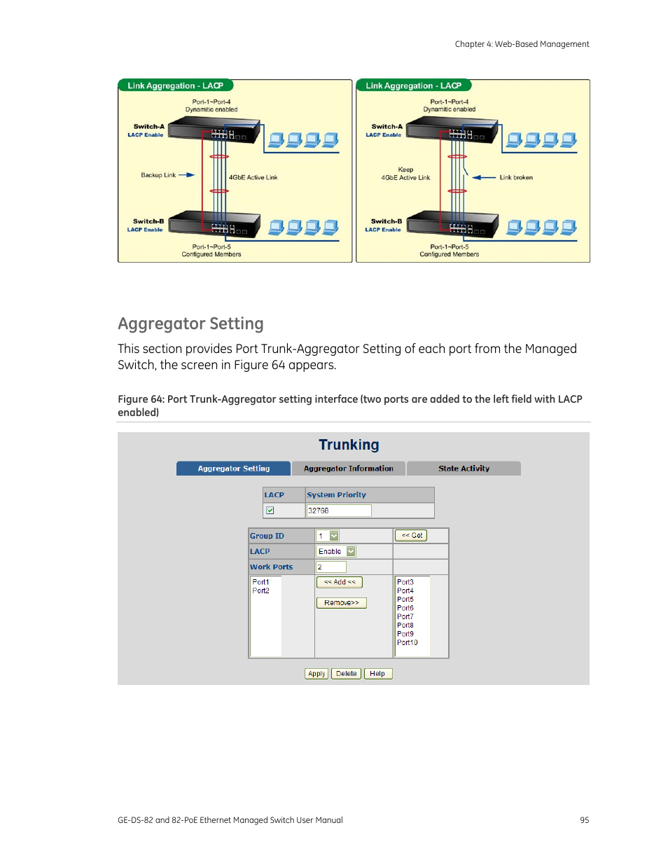 Aggregator setting | GE DS-82 User Manual | Page 99 / 226