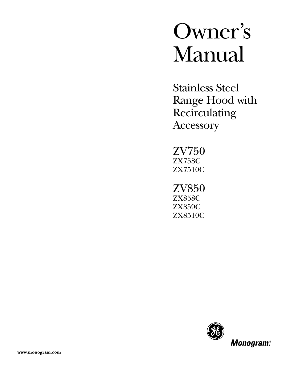 GE ZX758C User Manual | 12 pages