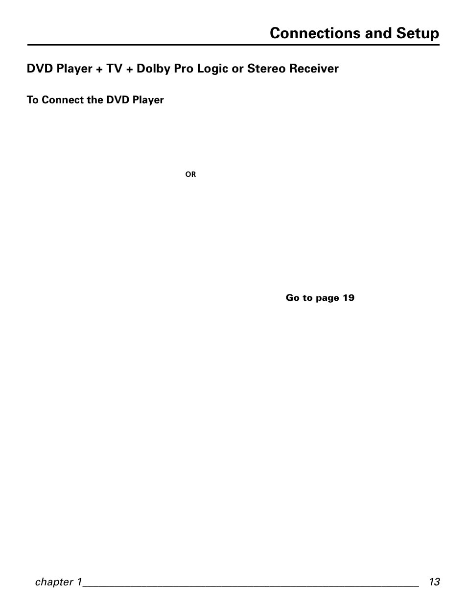 Connections and setup, Chapter 1 | GE GE1101P User Manual | Page 15 / 66
