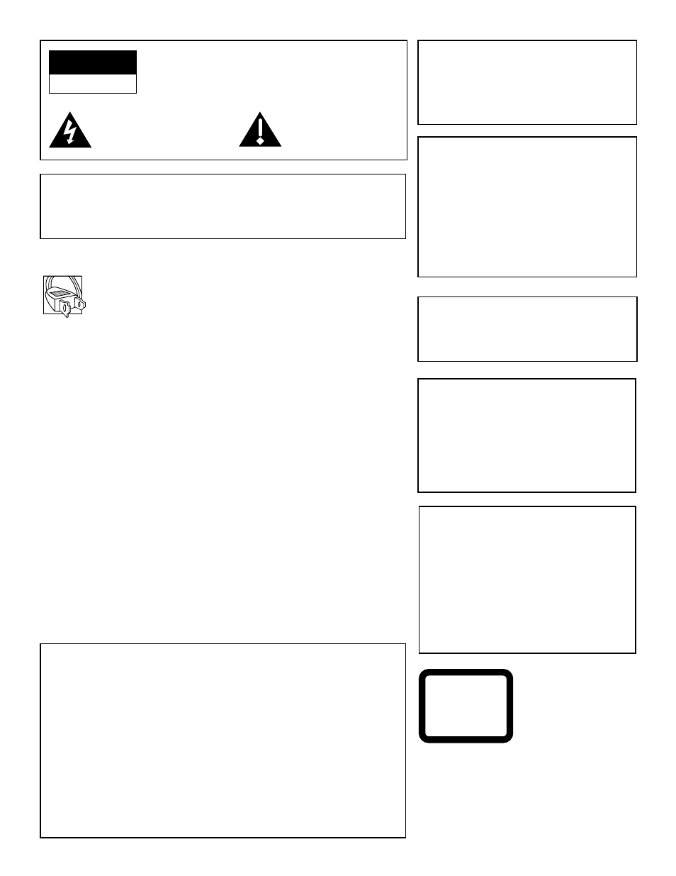 Warning, Caution, Product registration | GE GE1101P User Manual | Page 2 / 66