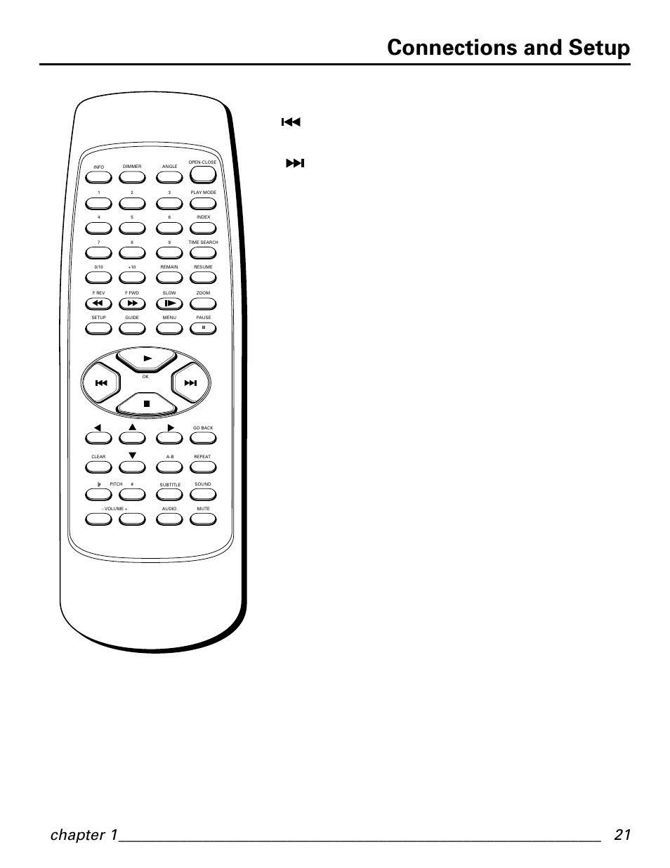 Connections and setup, Chapter 1 | GE GE1101P User Manual | Page 23 / 66