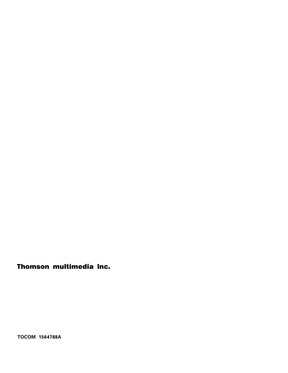 Thomson, Multimedia | GE GE1101P User Manual | Page 66 / 66