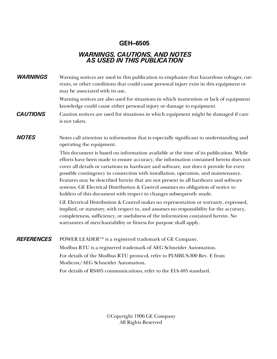 GE GEH6505A User Manual | Page 2 / 24