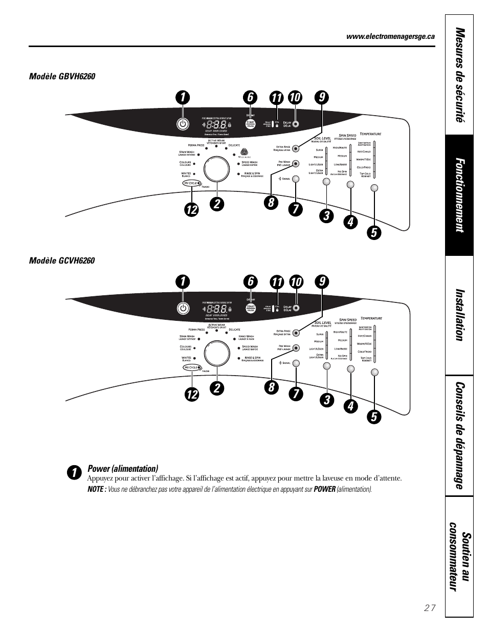 GE GBVH6260 User Manual | Page 27 / 72